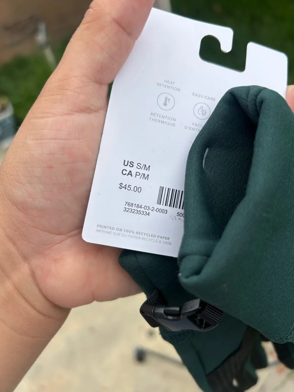Athleta Women’s Softshell Gloves — Deep Green